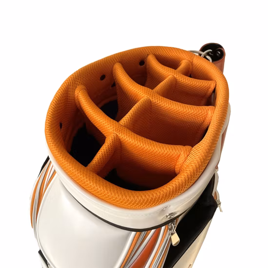 Saco de golfe de couro PU personalizado, saco de carrinho, saco de funcionários, fábrica de suprimentos de golfe