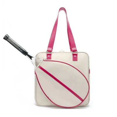 Grande moda raquete de tênis ombro capa saco bolsa de transporte com zíper para senhoras mulheres e homens squash raquete rosa wyz19427