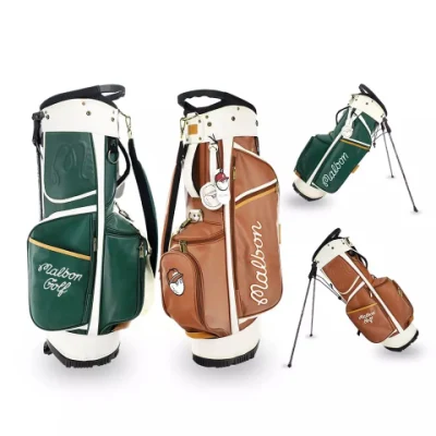 Novo design saco de golfe verde à prova d'água logotipo impresso personalizado sacos de golfe com suporte de alta qualidade