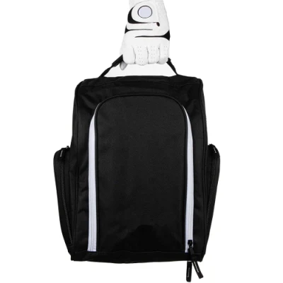 Bolsa de sapato de golfe para homens e mulheres, bolsa preta de viagem com bolsos laterais para bolas de golfe, camisetas