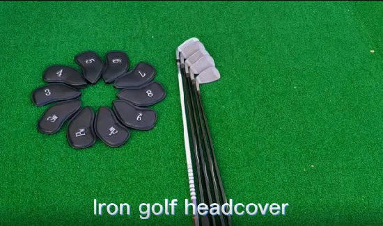 Yopral personalizado náilon bordado logotipo clube de golfe capa de cabeça de ferro capas de golfe